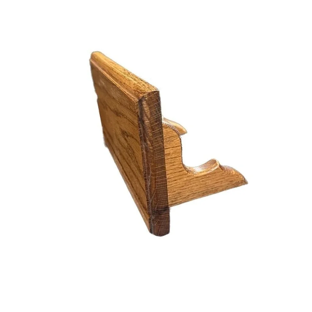 Vintage Small Oak Wood Wall Shelf Plate Rail Display Ledge